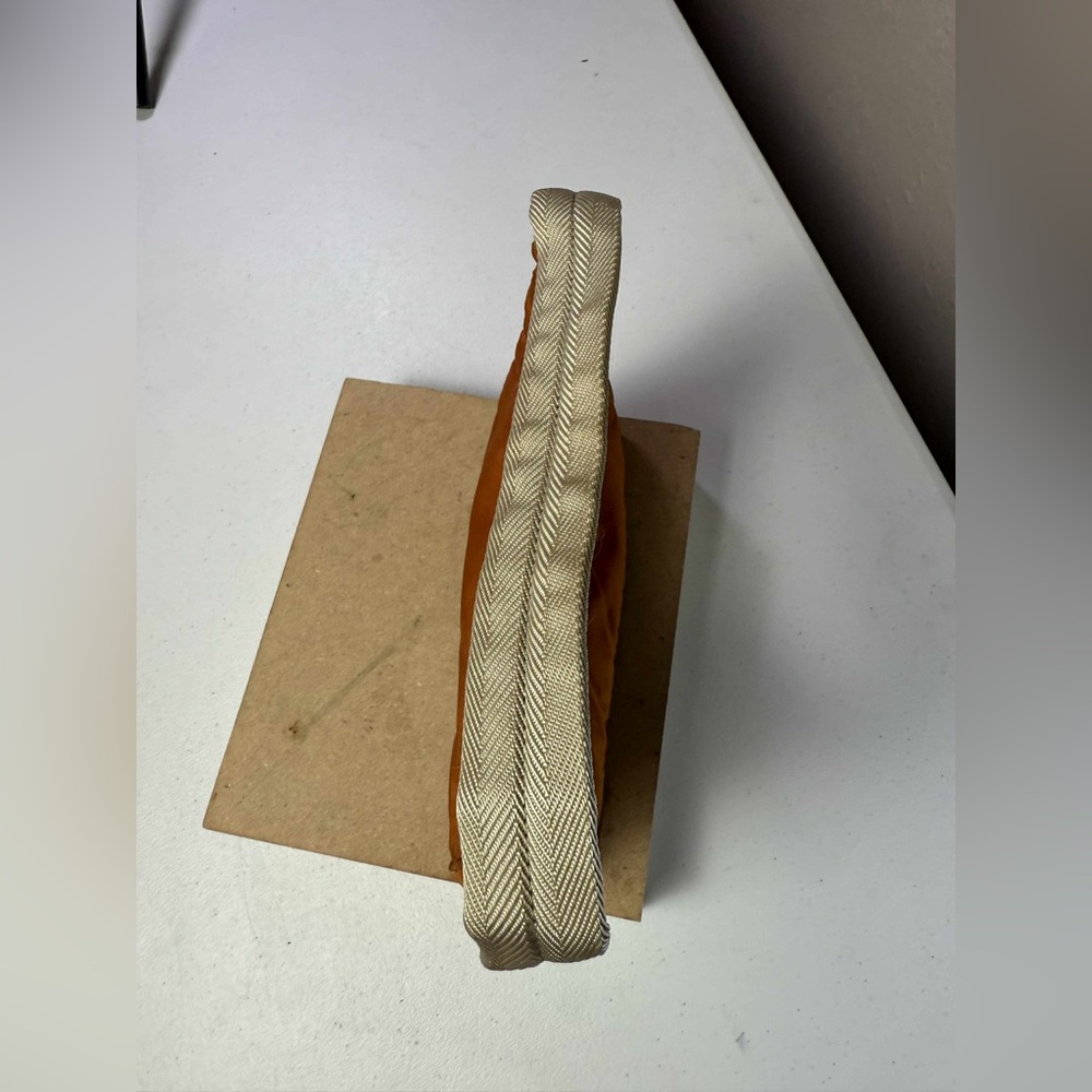 PRADA Nylon Triangle Logo Shoulder Handbag Orange Made in Italy - Picture 16 of 16